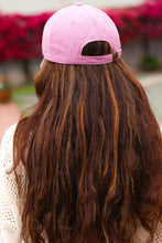 Load image into Gallery viewer, Pink Embroidered Bow Baseball Cap
