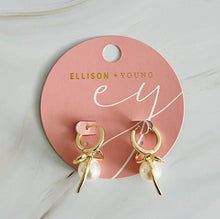 Load image into Gallery viewer, Ellison+Young - Bowed With Pearl Drop Earrings
