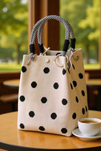 Load image into Gallery viewer, Little Daisy Closet - LDC Cute Knitted Handbag Polka Dot Magnetic Button Tote Bag
