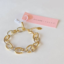 Load image into Gallery viewer, Ellison+Young - Cabled Texture Two Tone Chain Bracelet
