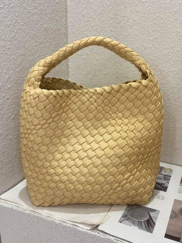 Elanora - Solid Color Woven Bags Handbags