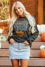 Load image into Gallery viewer, Suhkasana - Pumpkin Spice Baby Textured Graphic Sweatshirt

