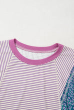 Load image into Gallery viewer, 66DISCO - Floral Colorblock Raw Edge Patch Blouse (S-XL)
