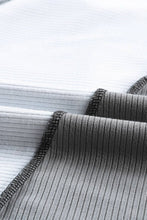 Load image into Gallery viewer, Suhkasana - Ribbed Color Block Slim Fit Top with Contrast Seams
