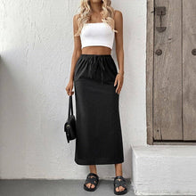 Load image into Gallery viewer, Sheer Trend - Casual Solid Color Elastic Waist Skirt
