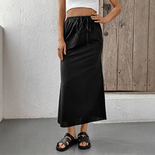 Load image into Gallery viewer, Sheer Trend - Casual Solid Color Elastic Waist Skirt
