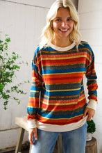 Load image into Gallery viewer, Sunset on the Trail Multicolor Textured Oversized Knit Sweater
