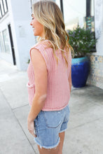 Load image into Gallery viewer, Classy Chic Gold Button Down Chunky Sweater Vest
