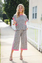 Load image into Gallery viewer, Best in Bold French Terry Leopard Print Track Pants

