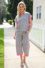 Load image into Gallery viewer, Best In Bold Dolman Banded Short Sleeve Leopard Terry Top
