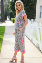 Load image into Gallery viewer, Best in Bold French Terry Leopard Print Track Pants
