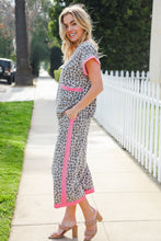Load image into Gallery viewer, Best in Bold French Terry Leopard Print Track Pants
