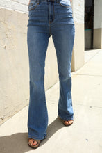 Load image into Gallery viewer, Judy Blue High Rise Trouser Flare Medium Wash Denim Jeans
