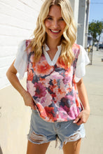 Load image into Gallery viewer, You Got This Floral Hacci TwoFer Short Ruffle Sleeve Blouse
