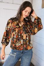 Load image into Gallery viewer, Apple Cider Patchwork Print Blouse
