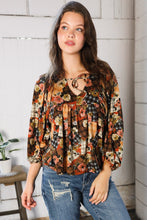 Load image into Gallery viewer, Apple Cider Patchwork Print Blouse
