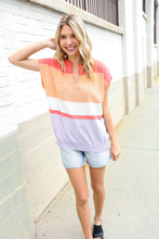 Load image into Gallery viewer, Lock Eyes Coral Notched Neck Drop Shoulder Sweater Top
