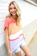 Load image into Gallery viewer, Lock Eyes Coral Notched Neck Drop Shoulder Sweater Top
