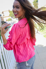 Load image into Gallery viewer, Stay With Me Pink V Neck Ribbon Bow Babydoll Woven Blouse
