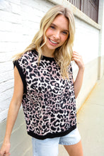 Load image into Gallery viewer, Be Bold Dolman Short Sleeve Leopard Print Knit Top
