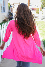 Load image into Gallery viewer, Be Bold Hot Pink Glitter Stud Scarf Hem Top
