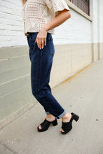 Load image into Gallery viewer, Judy Blue High-Rise Boyfriend Dark Blue Wash Jeans
