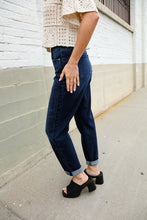 Load image into Gallery viewer, Judy Blue High-Rise Boyfriend Dark Blue Wash Jeans
