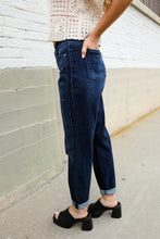 Load image into Gallery viewer, Judy Blue High-Rise Boyfriend Dark Blue Wash Jeans

