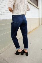 Load image into Gallery viewer, Judy Blue High-Rise Boyfriend Dark Blue Wash Jeans
