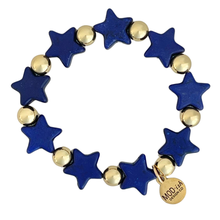Load image into Gallery viewer, MODish Design Co - Howlite Star Bracelet - Blue
