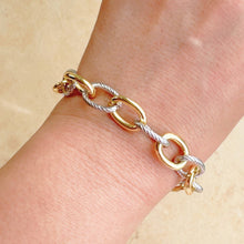 Load image into Gallery viewer, Ellison+Young - Cabled Texture Two Tone Chain Bracelet
