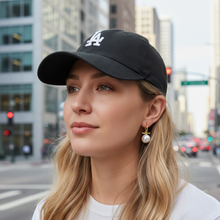 Load image into Gallery viewer, Ellison+Young - Toggle Bar Pearl Earrings- Modern Classic Style
