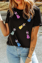 Load image into Gallery viewer, Aapparella - Sequined Bow Guitar Country Music Festival Tee | S-XL
