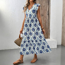 Load image into Gallery viewer, Lovesoft - Loose-Fit Deep V-Neck Floral Print Maxi Dress
