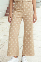 Load image into Gallery viewer, 1 the Woman - Leopard /Polka Dot Frayed Edge Wide Leg High Waist Jeans
