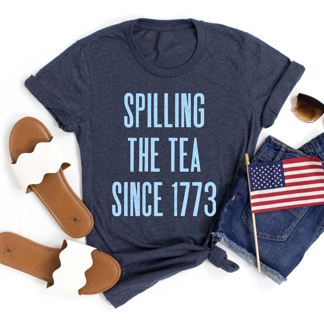 Mugsby - Tea 4th of July Shirt, Fourth of July Graphic Tee, Funny