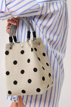 Load image into Gallery viewer, Little Daisy Closet - LDC Cute Knitted Handbag Polka Dot Magnetic Button Tote Bag

