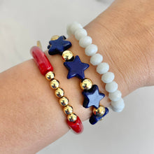 Load image into Gallery viewer, MODish Design Co - Howlite Star Bracelet - Blue
