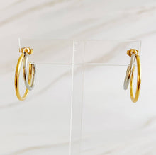 Load image into Gallery viewer, Ellison+Young - Uptown Two Tone Hoop Earrings
