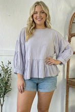 Load image into Gallery viewer, With Gentle Grace Lavender Cotton Blouse
