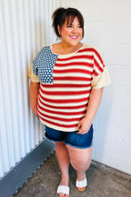 Load image into Gallery viewer, American Flag Jacquard Knit Sweater Top
