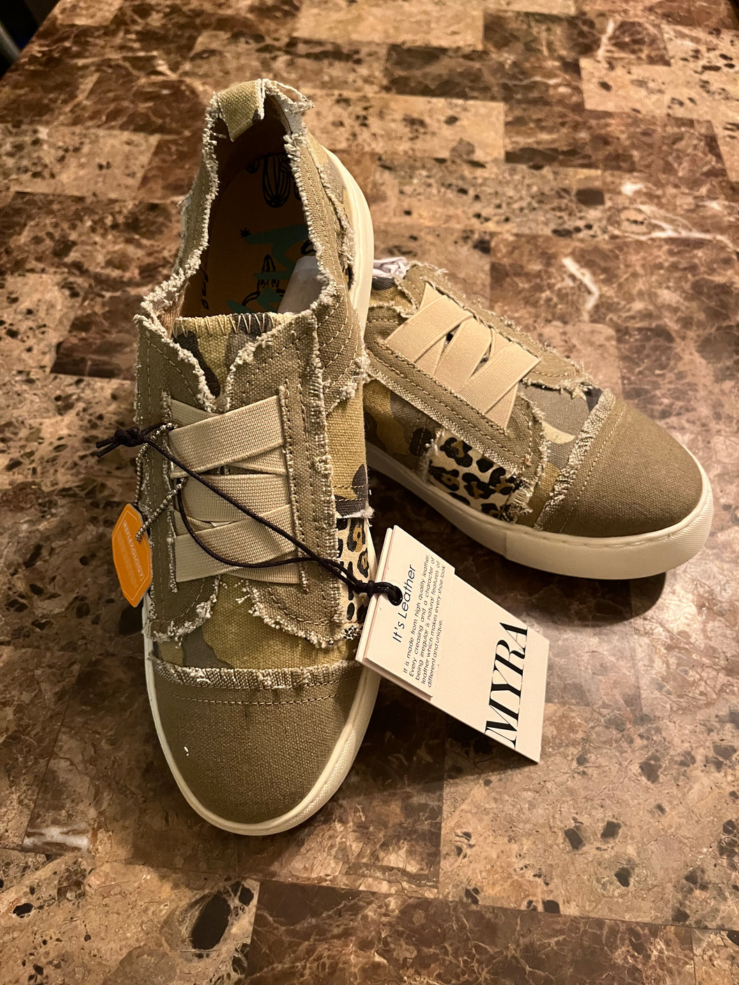 Myra Camo Slip Canvas Sneakers