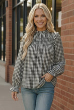 Load image into Gallery viewer, Wildwood Check White Smock
