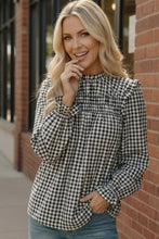 Load image into Gallery viewer, Wildwood Check White Smock
