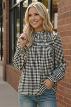 Load image into Gallery viewer, Wildwood Check White Smock
