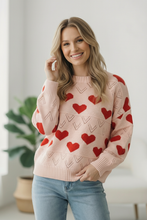 Load image into Gallery viewer, A Love Note Heart Sweater
