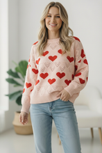 Load image into Gallery viewer, A Love Note Heart Sweater
