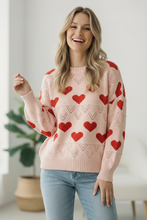Load image into Gallery viewer, A Love Note Heart Sweater
