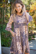 Load image into Gallery viewer, Paisley Print Ruffle Sleeve Pocketed Dress
