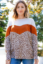 Load image into Gallery viewer, Leopard Hacci Chevron Jacquard Knit Top
